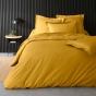 Pack parure 260 x 240 cm en percale 78 Fils + DH 160x200 cm Curry